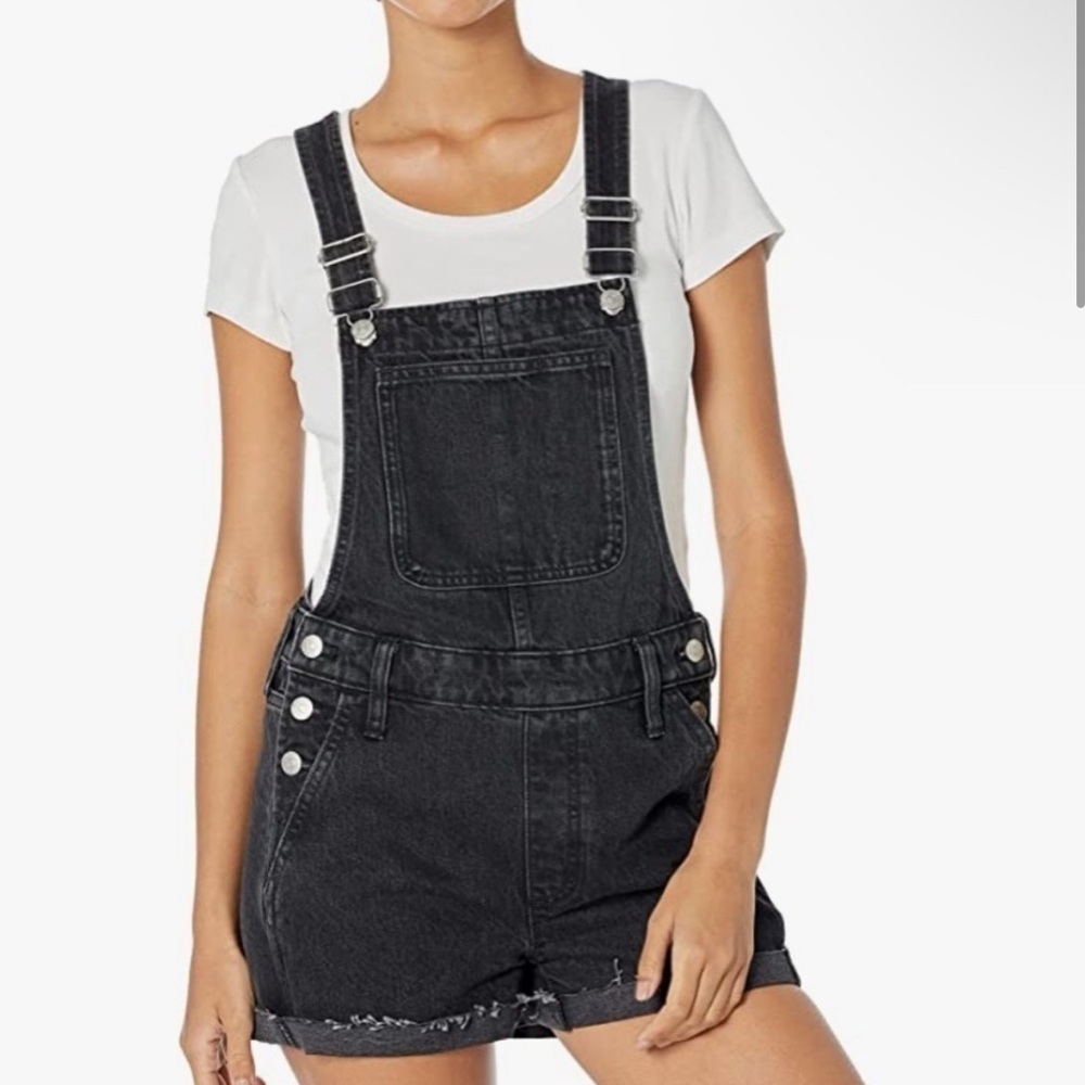 Madewell Black Denim Overalls